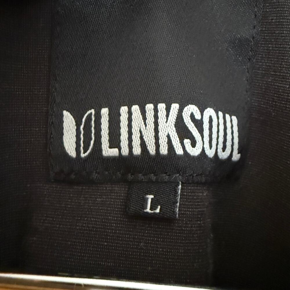 LINKSOUL | Morris Black Brown quarter Zip Windbreaker Jacket Large Golf Jacket - Picture 6 of 8